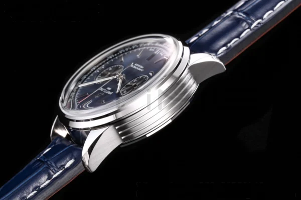 Breitling Premier Chrono AB0118A61C1X2 SS 42mm BLSF 1:1 Best Edition Black /Blue Dial on Blue Leather Strap A7750 - Super Clone Watch | 1:1 Best Version