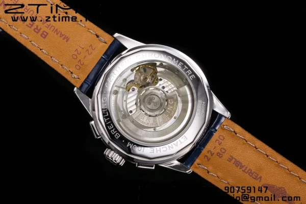 Breitling Premier Chrono AB0118A61C1X2 SS 42mm BLSF 1:1 Best Edition Black /Blue Dial on Blue Leather Strap A7750 - Super Clone Watch | 1:1 Best Version