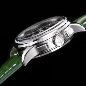 Breitling Premier Chrono AB0118A71G1P2 SS 42mm BLSF 1:1 Best Edition Green/Black Dial on Green Leather Strap A7750 - Super Clone Watch | 1:1 Best Version
