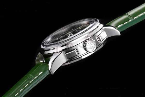 Breitling Premier Chrono AB0118A71G1P2 SS 42mm BLSF 1:1 Best Edition Green/Black Dial on Green Leather Strap A7750 - Super Clone Watch | 1:1 Best Version