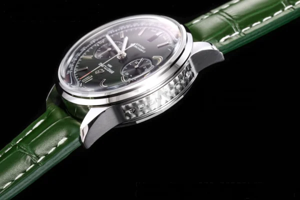 Breitling Premier Chrono AB0118A71G1P2 SS 42mm BLSF 1:1 Best Edition Green/Black Dial on Green Leather Strap A7750 - Super Clone Watch | 1:1 Best Version