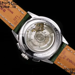 Breitling Premier Chrono AB0118A71G1P2 SS 42mm BLSF 1:1 Best Edition Green/Black Dial on Green Leather Strap A7750 - Super Clone Watch | 1:1 Best Version