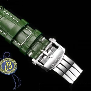 Breitling Premier Chrono AB0118A71G1P2 SS 42mm BLSF 1:1 Best Edition Green/Black Dial on Green Leather Strap A7750 - Super Clone Watch | 1:1 Best Version