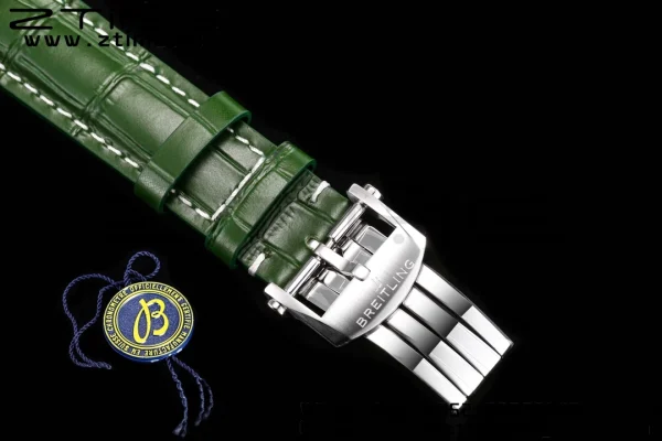 Breitling Premier Chrono AB0118A71G1P2 SS 42mm BLSF 1:1 Best Edition Green/Black Dial on Green Leather Strap A7750 - Super Clone Watch | 1:1 Best Version