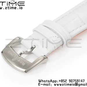 Breitling Navitimer 1 RG 35mm BLS 1:1 Best Edition MOP Diamond Dial on White Leather Strap A2824 - Super Clone Watch | 1:1 Best Version