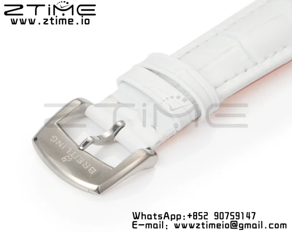 Breitling Navitimer 1 RG 35mm BLS 1:1 Best Edition MOP Diamond Dial on White Leather Strap A2824 - Super Clone Watch | 1:1 Best Version