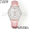 Breitling Navitimer 1 SS 35mm BLS 1:1 Best Edition MOP Diamond Dial on Pink Leather Strap A2824 - Super Clone Watch | 1:1 Best Version