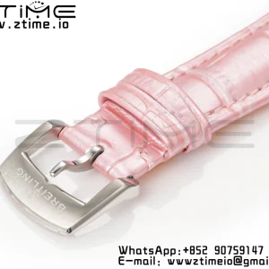 Breitling Navitimer 1 SS 35mm BLS 1:1 Best Edition MOP Diamond Dial on Pink Leather Strap A2824 - Super Clone Watch | 1:1 Best Version