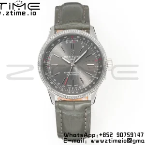 Breitling Navitimer 1 SS 35mm BLS 1:1 Best Edition Black Dial on Black Leather Strap A2824 - Super Clone Watch | 1:1 Best Version