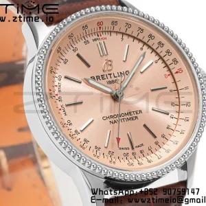 Breitling Navitimer 1 A17395201K1P1 SS 35mm BLS 1:1 Best Edition Quadrante marrone su cinturino in pelle marrone A2824 - Orologio Super Clone | 1:1 Best Version