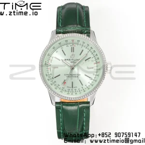 Breitling Navitimer 1 A17395361L1P2 SS 35mm BLS 1:1 Best Edition White Dial on Red Leather Strap A2824 - Super Clone Watch | 1:1 Best Version