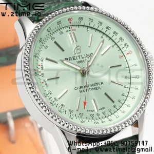 Breitling Navitimer 1 A17395361L1P2 SS 35mm BLS 1:1 Best Edition White Dial on Red Leather Strap A2824 - Super Clone Watch | 1:1 Best Version