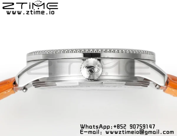 Breitling Navitimer 1 A17395F41G1P3 SS 35mm BLS 1:1 Best Edition Silvery Dial on Brown Leather Strap A2824 - Super Clone Watch | 1:1 Best Version