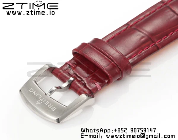 Breitling Navitimer 1 SS 35mm BLS 1:1 Best Edition White Dial on Red Leather Strap A2824 - Super Clone Watch | 1:1 Best Version