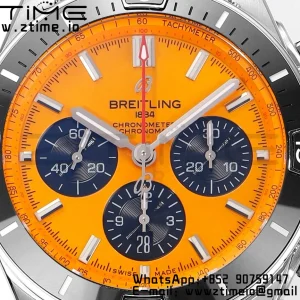 Breitling Chronomat B01 AB01364A1I1S1 44mm SS BLS 1:1 Best Edition  Yellow Dial on Black Rubber Strap A7750 - Super Clone Watch | 1:1 Best Version