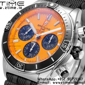 Breitling Chronomat B01 AB01364A1I1S1 44mm SS BLS 1:1 Best Edition  Yellow Dial on Black Rubber Strap A7750 - Super Clone Watch | 1:1 Best Version