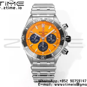 Breitling Chronomat B01 AB01364A1I1S1 44mm SS BLS 1:1 Best Edition Yellow Dial on Stainless Steel Strap A7750 - Super Clone Watch | 1:1 Best Version