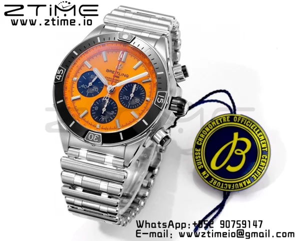 Breitling Chronomat B01 AB01364A1I1S1 44mm SS BLS 1:1 Best Edition Yellow Dial on Stainless Steel Strap A7750 - Super Clone Watch | 1:1 Best Version