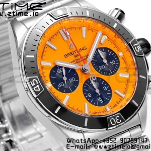 Breitling Chronomat B01 AB01364A1I1S1 44mm SS BLS 1:1 Best Edition Yellow Dial on Stainless Steel Strap A7750 - Super Clone Watch | 1:1 Best Version