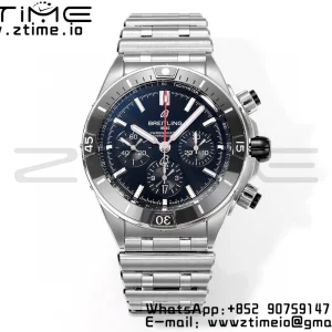 Breitling Chronomat B01 AB0136251B2S1 44mm SS BLS 1:1 Best Edition Black Dial on Stainless Steel Strap A7750 - Super Clone Watch | 1:1 Best Version