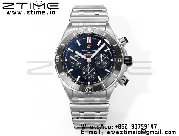 Breitling Chronomat B01 AB0136251B2S1 44mm SS BLS 1:1 Best Edition Black Dial on Stainless Steel Strap A7750 - Super Clone Watch | 1:1 Best Version