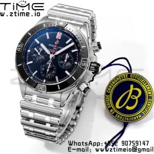 Breitling Chronomat B01 AB0136251B2S1 44mm SS BLS 1:1 Best Edition Black Dial on Stainless Steel Strap A7750 - Super Clone Watch | 1:1 Best Version