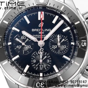 Breitling Chronomat B01 AB0136251B2S1 44mm SS BLS 1:1 Best Edition Black Dial on Stainless Steel Strap A7750 - Super Clone Watch | 1:1 Best Version