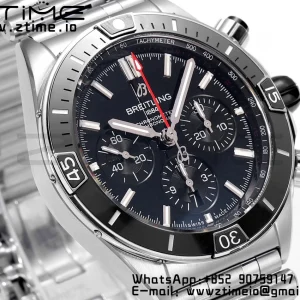 Breitling Chronomat B01 AB0136251B2S1 44mm SS BLS 1:1 Best Edition Black Dial on Stainless Steel Strap A7750 - Super Clone Watch | 1:1 Best Version