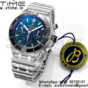 Breitling Chronomat B01 AB0136251L1S1 44mm SS BLS 1:1 Best Edition Green Dial on Stainless Steel Strap A7750 - Super Clone Watch | 1:1 Best Version
