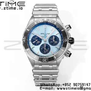 Breitling Chronomat B01 PB0136251C1S1 44mm SS BLS 1:1 Best Edition Ice Blue Dial on Stainless Steel Strap A7750 - Super Clone Watch | 1:1 Best Version