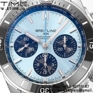 Breitling Chronomat B01 PB0136251C1S1 44mm SS BLS 1:1 Best Edition Ice Blue Dial on Stainless Steel Strap A7750 - Super Clone Watch | 1:1 Best Version