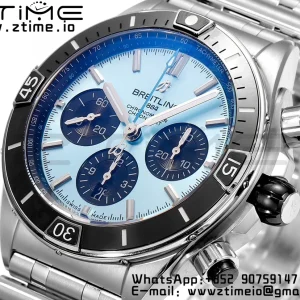 Breitling Chronomat B01 PB0136251C1S1 44mm SS BLS 1:1 Best Edition Ice Blue Dial on Stainless Steel Strap A7750 - Super Clone Watch | 1:1 Best Version