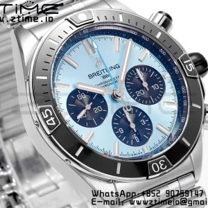 Breitling Chronomat B01 PB0136251C1S1 44mm SS BLS 1:1 Best Edition Ice Blue Dial on Stainless Steel Strap A7750 - Super Clone Watch | 1:1 Best Version