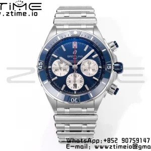 Breitling Chronomat B01 AB0136161C1A1 44mm SS BLS 1:1 Best Edition  Blue Dial on Stainless Steel Strap A7750 - Super Clone Watch | 1:1 Best Version