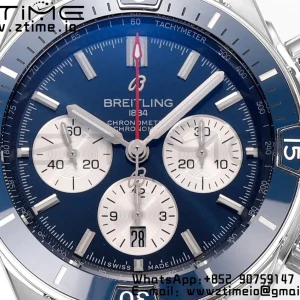 Breitling Chronomat B01 AB0136161C1A1 44mm SS BLS 1:1 Best Edition  Blue Dial on Stainless Steel Strap A7750 - Super Clone Watch | 1:1 Best Version