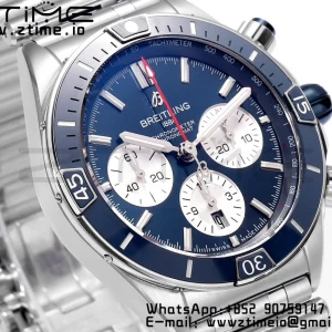 Breitling Chronomat B01 AB0136161C1A1 44mm SS BLS 1:1 Best Edition  Blue Dial on Stainless Steel Strap A7750 - Super Clone Watch | 1:1 Best Version