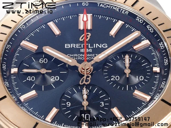 ブライトリング クロノマット B01 UB0134101C1U1 42mm SS BLS 1:1 ベストエディション ブルーダイアル ブラックラバーストラップ A7750 - スーパークローンウォッチ｜1:1 ベストバージョン