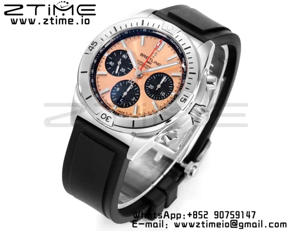 Breitling Chronomat B01 AB0134101C1A1 42mm SS BLS 1:1 Best Edition Blue Dial on Black Rubber Strap A7750 - Super Clone Watch | 1:1 Best Version