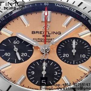 Breitling Chronomat B01 AB0134101C1A1 42mm SS BLS 1:1 Best Edition Blue Dial on Black Rubber Strap A7750 - Super Clone Watch | 1:1 Best Version