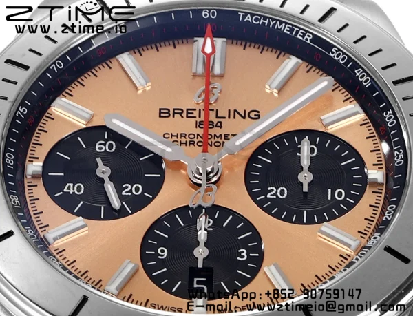 Breitling Chronomat B01 AB0134101C1A1 42mm SS BLS 1:1 Best Edition Blue Dial on Black Rubber Strap A7750 - Super Clone Watch | 1:1 Best Version