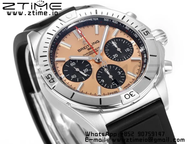 Breitling Chronomat B01 AB0134101C1A1 42mm SS BLS 1:1 Best Edition Blue Dial on Black Rubber Strap A7750 - Super Clone Watch | 1:1 Best Version
