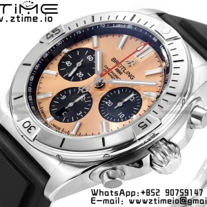 Breitling Chronomat B01 AB0134101C1A1 42mm SS BLS 1:1 Best Edition Blue Dial on Black Rubber Strap A7750 - Super Clone Watch | 1:1 Best Version