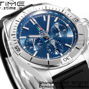 ブライトリング クロノマット B01 AB01344A1C1A1 42mm SS BLS 1:1 ベストエディション ブルーダイアル ブラックラバーストラップ A7750 - スーパークローンウォッチ｜1:1 ベストバージョン
