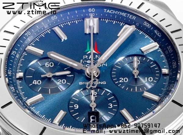 ブライトリング クロノマット B01 AB01344A1C1A1 42mm SS BLS 1:1 ベストエディション ブルーダイアル ブラックラバーストラップ A7750 - スーパークローンウォッチ｜1:1 ベストバージョン