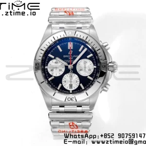Breitling Chronomat B01 AB0134101B1A1 42mm SS BLS 1:1 Best Edition Black Dial on Stainless Steel Strap A7750 - Super Clone Watch | 1:1 Best Version