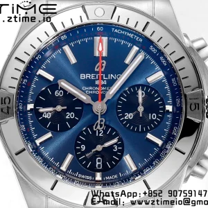Breitling Chronomat B01 AB01344A1C1A1 42mm SS BLS 1:1 Best Edition Cadran albastru pe curea din oțel inoxidabil A7750 - Super Clone Watch | 1:1 Best Version