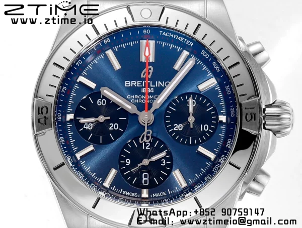 Breitling Chronomat B01 AB01344A1C1A1 42mm SS BLS 1:1 Best Edition Cadran albastru pe curea din oțel inoxidabil A7750 - Super Clone Watch | 1:1 Best Version