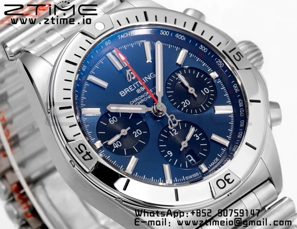 Breitling Chronomat B01 AB01344A1C1A1 42mm SS BLS 1:1 Best Edition Cadran albastru pe curea din oțel inoxidabil A7750 - Super Clone Watch | 1:1 Best Version