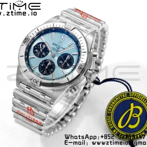 Breitling Chronomat B01 PB0134101C1S1 42mm SS BLS 1:1 Best Edition Ice Blue Dial on Stainless Steel Strap A7750 - Super Clone Watch | 1:1 Best Version