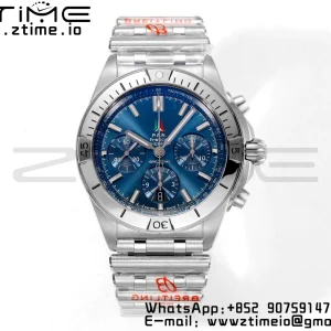 Breitling Chronomat B01 AB0134101K1A1 42mm SS BLS 1:1 Best Edition Blue Dial on Stainless Steel Strap A7750 - Super Clone Watch | 1:1 Best Version